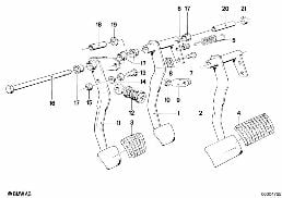 PEDAL diagram for BMW 7 Series E23 733i