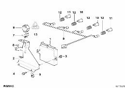 PARK DISTANCE CONTROL (PDC) diagram for BMW 3 Series E36 318tds