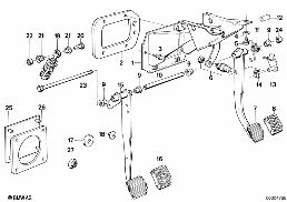 PEDALS/STOP LIGHT SWITCH diagram for BMW 5 Series E28 M535i