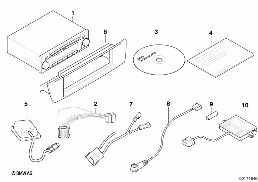 Reservdelar radionavigation diagram for BMW 3 Series E90 325i