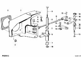 ペダル装置/ターン ロッド diagram for BMW 3 Series E30 323i