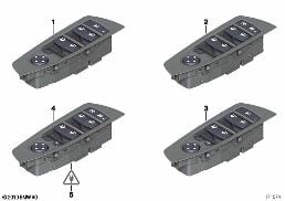 OPERATING UNIT, SWITCH MODULE, DOOR, FRT diagram for BMW 7 Series F01 LCI 740dX