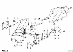Fusshebelwerk/Umlenkgestänge diagram for BMW 7 Series E32 750iL
