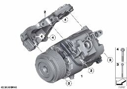 RP A/C COMPRESSOR diagram for BMW 6 Series F12 640i