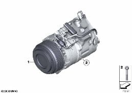 RP A/C COMPRESSOR diagram for BMW X5 E70 LCI 30dX