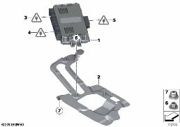 Steuergerät Fussraummodul diagram for BMW MINI R56 Cooper