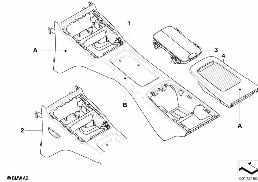 INDIVIDUAL CONSOLE, REAR diagram for BMW 3 Series E92 LCI 325xi