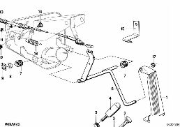 ACCELERATOR PEDAL/BOWDEN CABLE diagram for BMW 5 Series E12 518