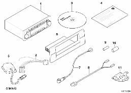 Pièces détachées radionavigation diagram for BMW 5 Series E39 525td