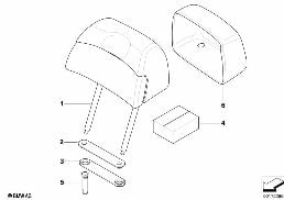 Сиденье Пд, подголовник сиденья пов.комф diagram for BMW X6 E71 50iX