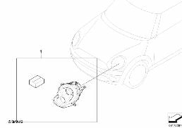 Inbouwset Xenon-licht diagram for BMW MINI R56 One