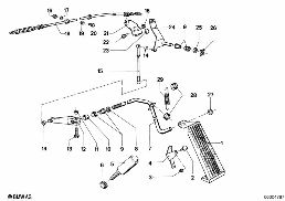 ACCELERATOR PEDAL/BOWDEN CABLE diagram for BMW 5 Series E12 518