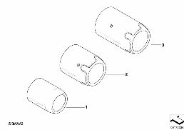 Eindpijp-sierstuk diagram for BMW MINI R56 One