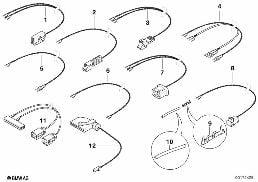 REPAIR CABLE, AIRBAG diagram for BMW X3 E83 LCI 1.8d