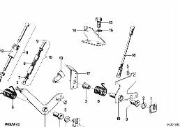 ACCELERATOR PEDAL/ROD ASSY diagram for BMW 5 Series E12 528