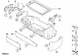Kons. śr./Podłokietnik-Wspornik-Obud. diagram for BMW 7 Series E65 745i