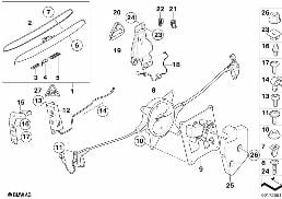 TRUNK LID/CLOSING SYSTEM diagram for BMW MINI Cabrio R52 Cooper