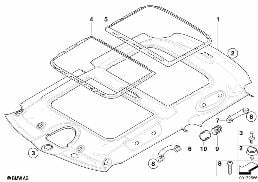Dachhimmel diagram for BMW MINI R56 Cooper