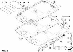 HEADLINING / HANDLE diagram for BMW MINI Clubman R55 LCI Cooper S