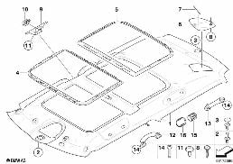 HEADLINING diagram for BMW MINI Clubman R55 LCI Cooper S
