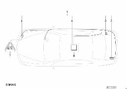 INSTALLATION KIT ALARM SYSTEM diagram for BMW 7 Series E38 740i