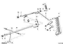 ACCELERATOR PEDAL/ROD ASSY diagram for BMW 7 Series E23 733i
