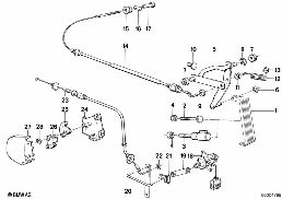 Voetpedal rijden-potentiometer diagram for BMW 3 Series E30 324d