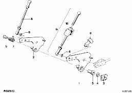 ACCELERATOR PEDAL/ROD ASSY diagram for BMW 7 Series E23 733i
