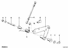 ACCELERATOR PEDAL/ROD ASSY diagram for BMW 7 Series E23 728i
