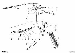 คันเร่งน้ำมัน/สายสลิง diagram for BMW 5 Series E12 520