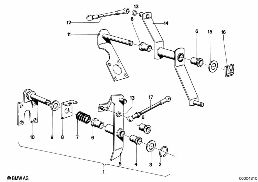 ACCELERATOR PEDAL/DEFLECTION LEVER diagram for BMW 5 Series E12 518