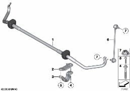 STABILIZER, FRONT diagram for BMW 6 Series F13 650iX