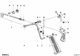 ACCELERATOR PEDAL/ROD ASSY diagram for BMW 5 Series E12 518