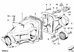 FINAL DRIVE COVER/TRIGGER CONTACT diagram for BMW 3 Series E30 318i