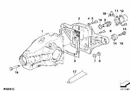 FINAL DRIVE COVER/TRIGGER CONTACT diagram for BMW 3 Series E36 320i