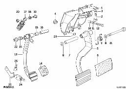 PEDALS-SUPPORTING BRACKET diagram for BMW 8 Series E31 850Ci