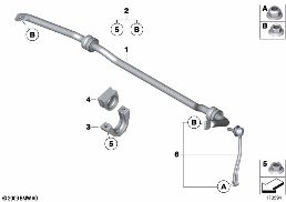 Barra stabilizzatore anteriore diagram for BMW Rolls-Royce Phantom RR1 Phantom
