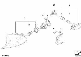 TURN SIGNALS FRONT/SIDE diagram for BMW 3 Series E46 320d
