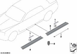 Osvětlená rytá deska diagram for BMW Rolls-Royce Phantom RR1 Phantom