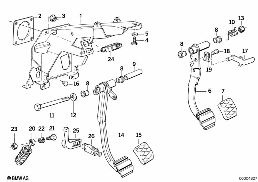 PEDALS/STOP LIGHT SWITCH diagram for BMW 5 Series E34 525ix