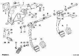 PEDALS/STOP LIGHT SWITCH diagram for BMW 5 Series E34 525ix