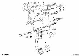 PEDALS/STOP LIGHT SWITCH diagram for BMW 8 Series E31 850Ci