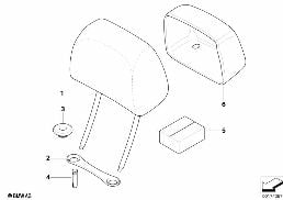Сиденье Пд, подголовник спорт.сиденья diagram for BMW X6 E71 50iX