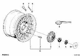 CROSS-SPOKE STYLING (STYL.5) diagram for BMW 3 Series E30 325i