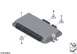 ECU, FOOTWELL MODULE 3 diagram for BMW 7 Series F01 LCI 740dX