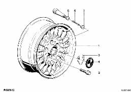 FORGED ALLOY RIM STYL.TRX-1 diagram for BMW 7 Series E23 735i