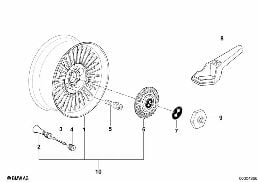 Vielspeichen-Styling (Styl.4) diagram for BMW 7 Series E32 750iL