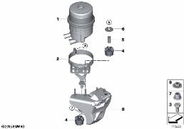 OIL RESERVOIR/COMPONENTS/ACTIVE STEERING diagram for BMW 3 Series E90 330i