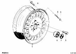 ALLOY RIM STYL.E30 diagram for BMW 3 Series E30 325i