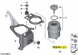 OIL CARRIER / SINGLE PARTS diagram for BMW 3 Series E93 LCI 320i